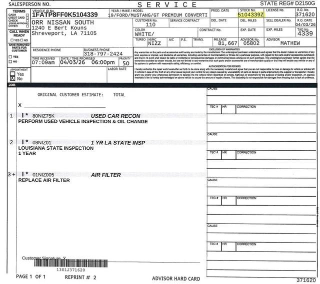 2019 Ford Mustang GT Premium