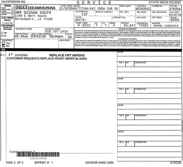 2021 Nissan Titan SV