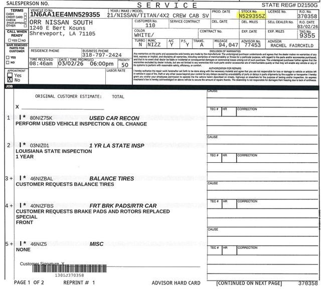 2021 Nissan Titan SV