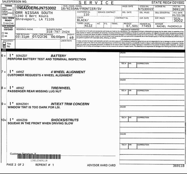 2018 Nissan Frontier SV