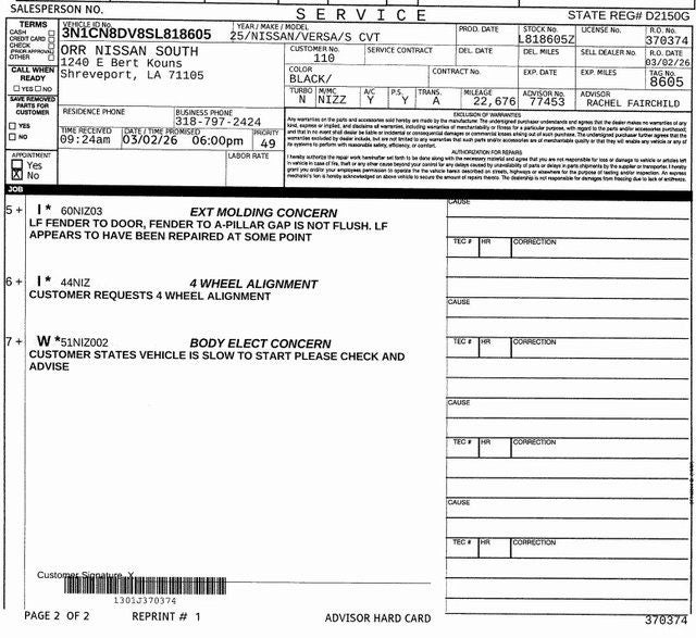 2025 Nissan Versa 1.6 S