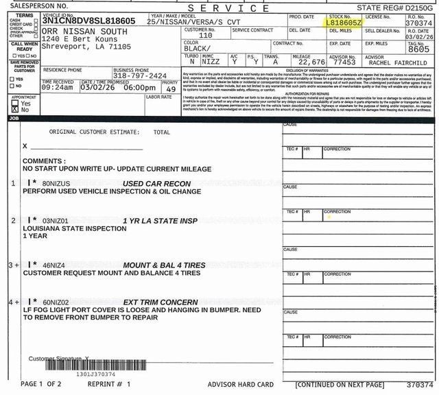 2025 Nissan Versa 1.6 S