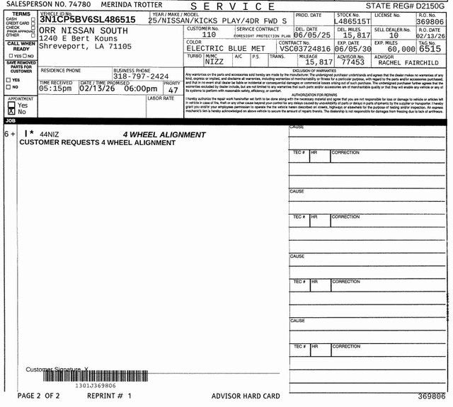 2025 Nissan Kicks Play S