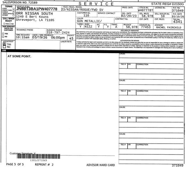 2023 Nissan Rogue SV