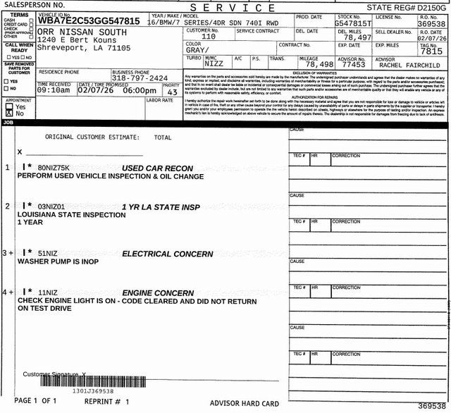 2016 BMW 7 Series 740i
