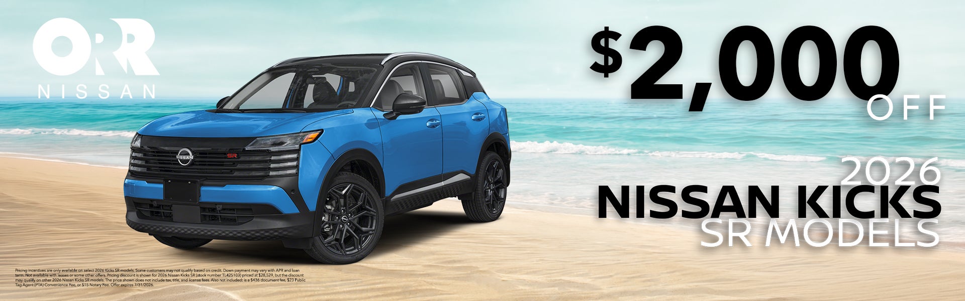 $4000 off on 2026 Nissan Kicks
