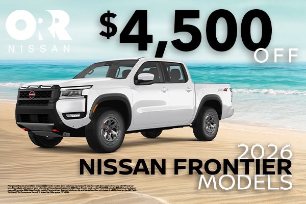 0% for 60 Months on 2026 Nissan Frontier