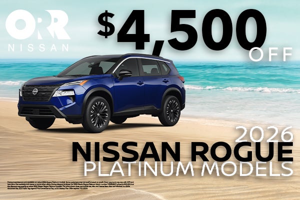 $4500 off on 2026 Nissan Rogue